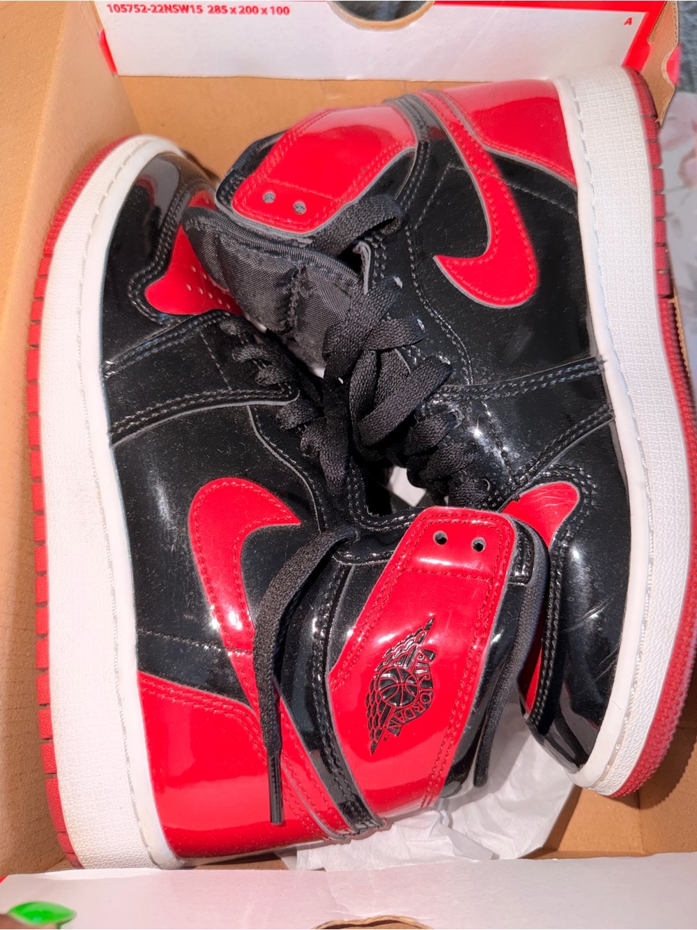 Nike Kids Black and Red High-Top Sneakers